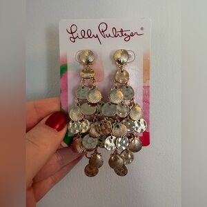 Lilly Pulitzer Gold Shell Drop Earrings